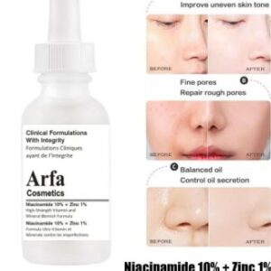 Arfa cosmetics Niacinamide 10% + Zinc 1% Radiance Boost Serum Formula for Clear and Glowing Skin serum