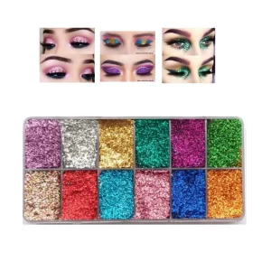 Arfa cosmetics Mini glitter eye shadow kit 12 multicolours